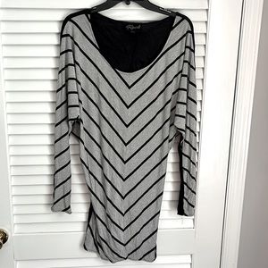Rock by Stella & Jamie Dress Batwing Dolman Chevron